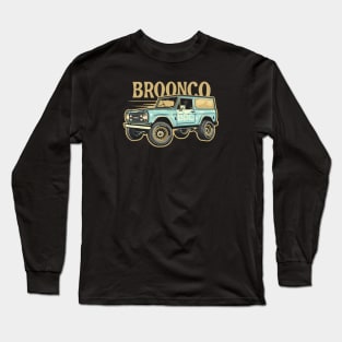 Retro 1987-1991 Ford Bronco w/Tires Long Sleeve T-Shirt